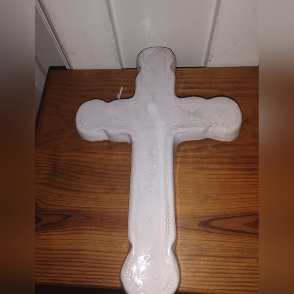 Glazed Decorative Cross Made in Italy - Picture 3 of 5